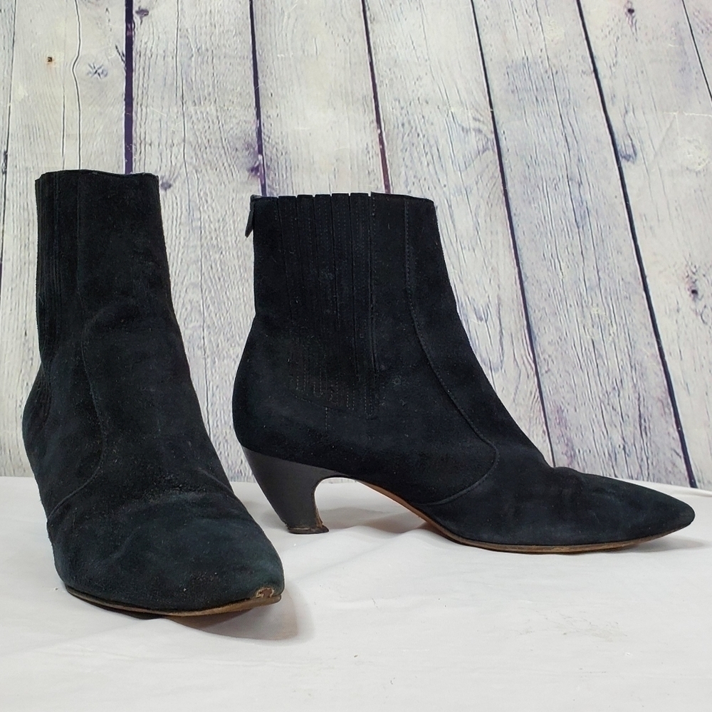 LABUCO Black Suede Ankle Boots in Size 38 - Picture 1 of 16